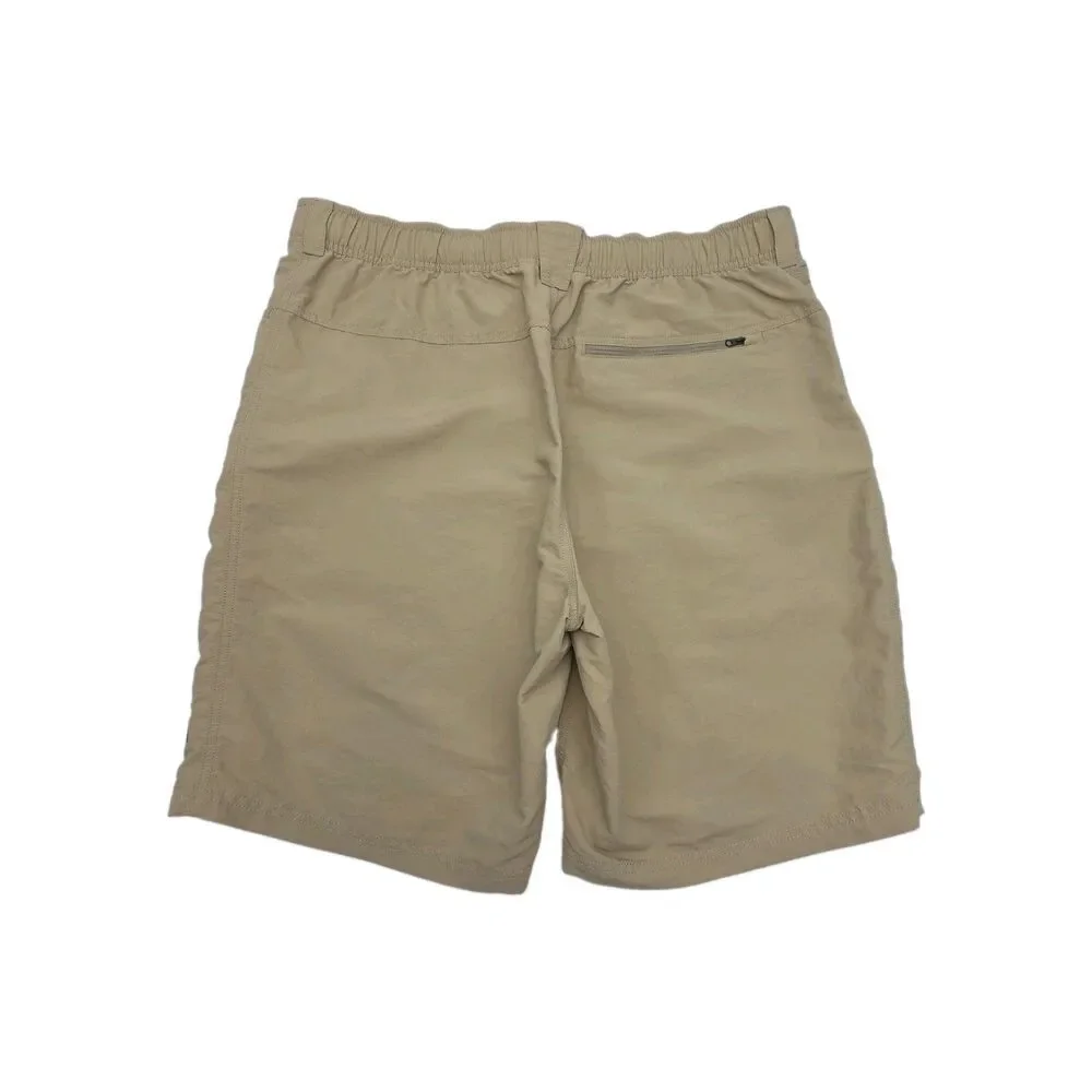North Face Utility Shorts Khaki Tan Men Sz XL Nylon Flat Front 9